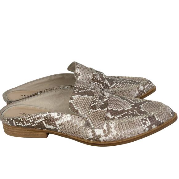 KELSI DAGGER BROOKLYN Sanders Snake Print Leather Mules Size 9 - Picture 2 of 9